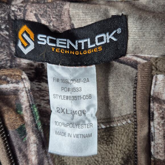 Scentlok Camo Full Zip Full Season Mid Season Hunting Jacket Coat Men's 2 X - Picture 3 of 4